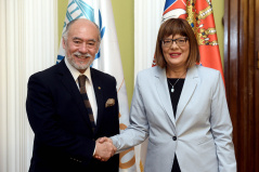 12 October 2019 National Assembly Speaker Maja Gojkovic and Chilean Parliament Speaker Iván Flores García 